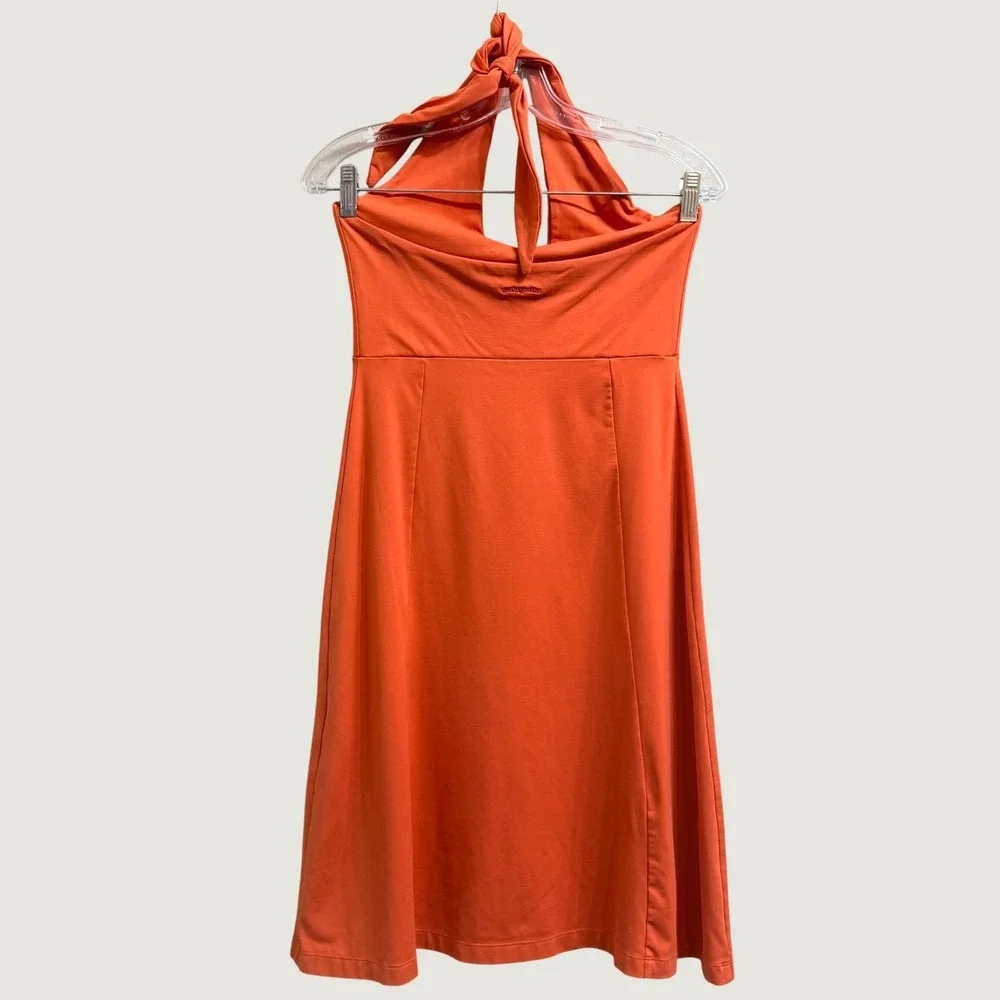 Patagonia Morning Glory Halter Dress Womens Size Small Orange Hiking Outdoor - Picture 3 of 15